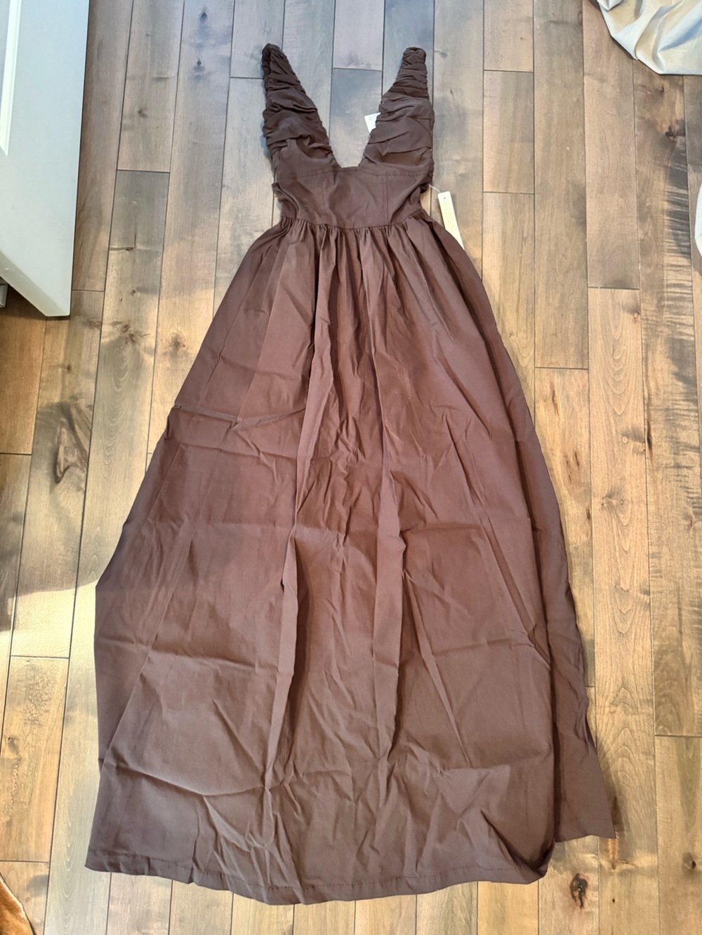 WeWoreWhat Brown Maxi dress